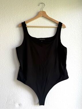 Banana Republic Womens Bodysuit Black Sleeveless Snap Bottom Size XL